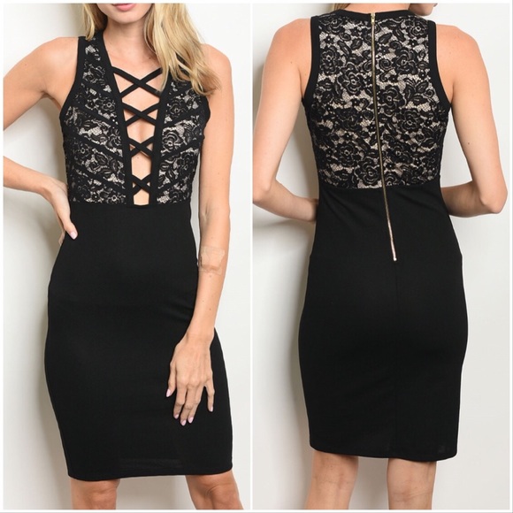 Dresses & Skirts - Black Nude Party Dress @ LAST ONE